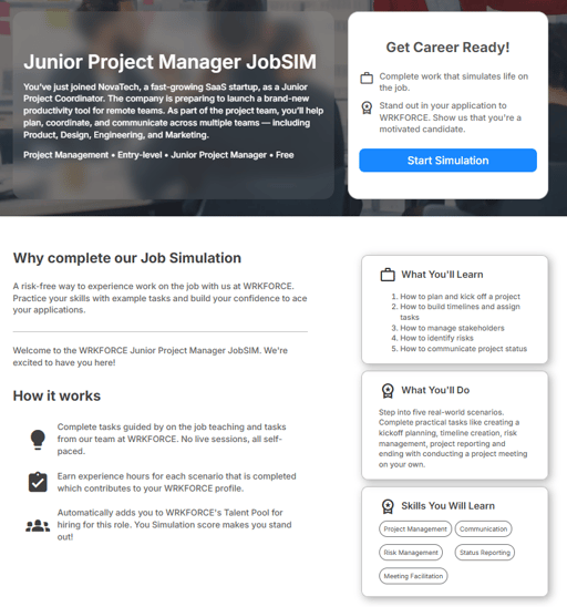 WRKFORCE | Real-World Job Simulations